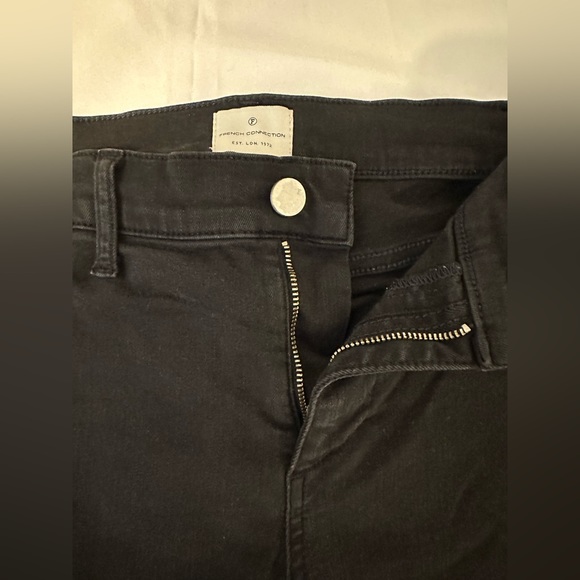 French connection women’s black knee patch Moto style jeans - Picture 3 of 6